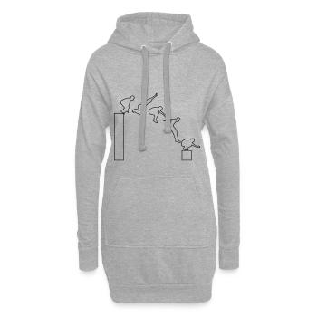 Parkour - Hoodie-Kleid - Grau meliert - Vorne