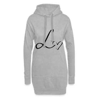 Lettre L Jours de premier livre - Sweat-shirt à capuche long Femme - gris chiné - Devant