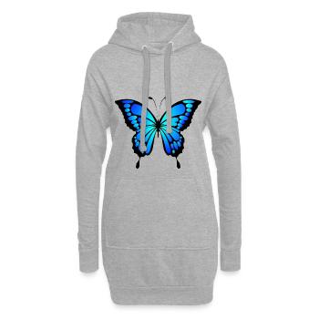Butterfly - Hoodie-Kleid - Grau meliert - Vorne