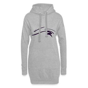 welle wellen linie linien strich - Hoodie-Kleid - Grau meliert - Vorne