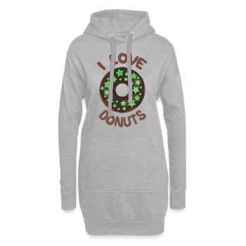 Donut stars - Hoodie-Kleid - Grau meliert - Vorne