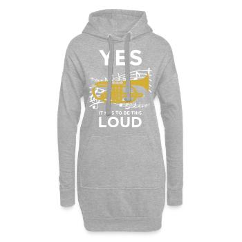 Yes it has to be this loud Cornet Player Gift - Hoodie-Kleid - Grau meliert - Vorne