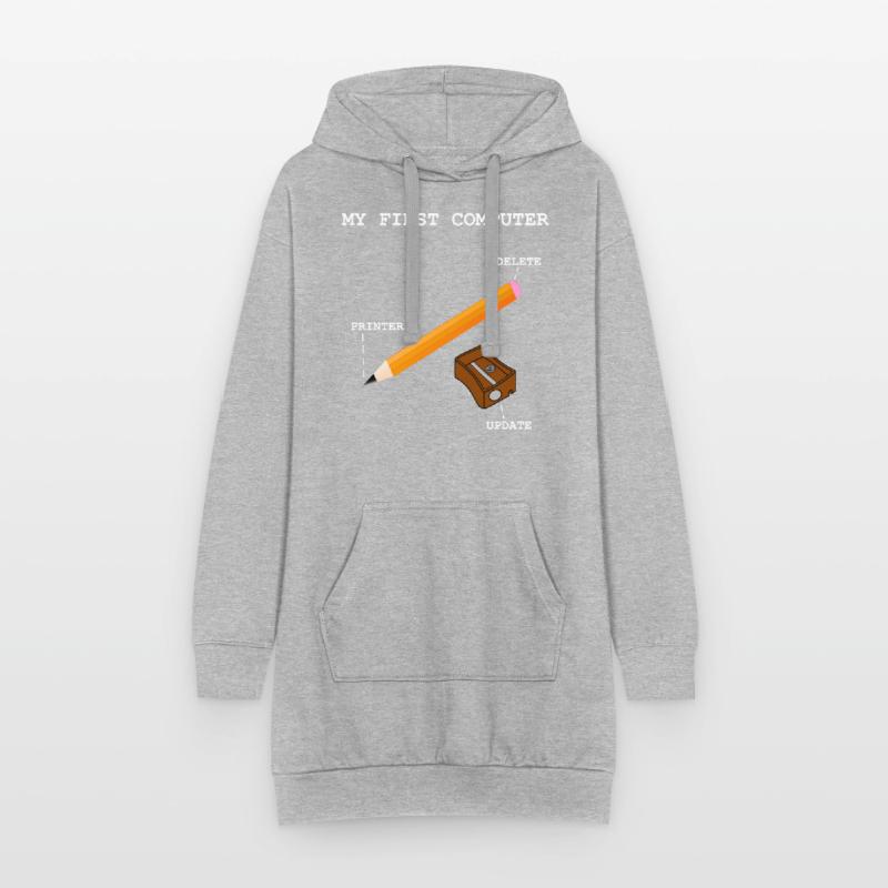 Computer PC Printer Calculator Write Hoodie Dress