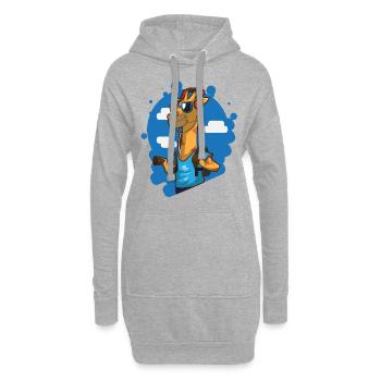 Giraffe - Hoodie-Kleid - Grau meliert - Vorne