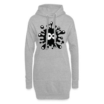 Regardez - Sweat-shirt à capuche long Femme - gris chiné - Devant