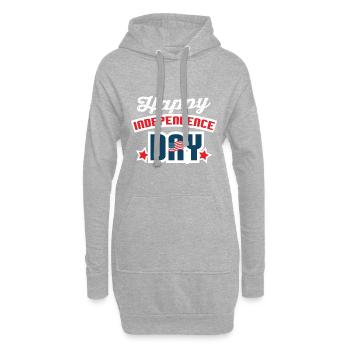 Independence Day 4. Juli - Hoodie-Kleid - Grau meliert - Vorne