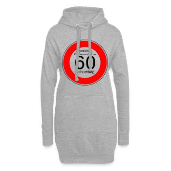 Joyeux anniversaire pour le 60e anniversaire - Sweat-shirt à capuche long Femme - gris chiné - Devant