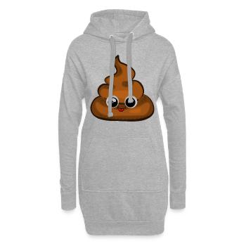 Haufen Scheiße Smiley Zunge Mist Kacke Geschenk - Hoodie-Kleid - Grau meliert - Vorne