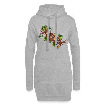 Craft Bier DNA Hopfen Malz für Hobbybrauer - Hoodie-Kleid - Grau meliert - Vorne