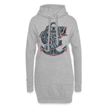 Ocean Deep Anker - Hoodie-Kleid - Grau meliert - Vorne