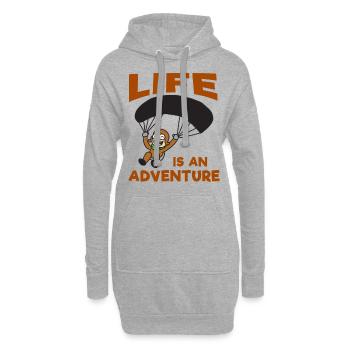 Parapente parachutisme parapente - Sweat-shirt à capuche long Femme - gris chiné - Devant