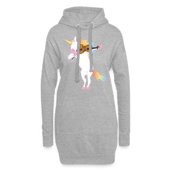 Einhorn spielt die Geige - Orchester Instrumente - Hoodie-Kleid - Grau meliert - Vorne