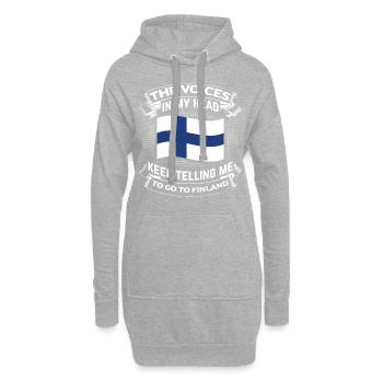 Go to Finland - Helsinki Museums Ski Areas Gift - Sweat-shirt à capuche long Femme - gris chiné - Devant