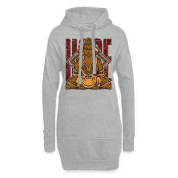 Buddha Meditation Buddhism Yoga Gift - Hoodie Dress - heather grey - Front