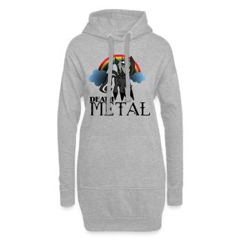 death metal - Sweat-shirt à capuche long Femme - gris chiné - Devant