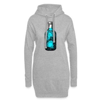 Aquarium unter Wasser Meeresleben Flasche Korallen - Hoodie-Kleid - Grau meliert - Vorne
