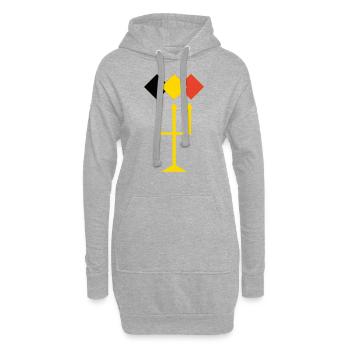 Belgium Soccer Red Devils - Hoodie Dress - heather grey - Front