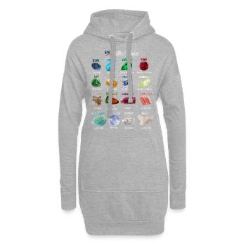Mineralien und Edelsteine sind in den USA am wichtigsten - Hoodie-Kleid - Grau meliert - Vorne