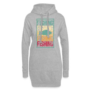 Angeln Angeln Angeln Geschenk - Hoodie-Kleid - Grau meliert - Vorne