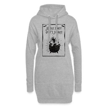 Les choses douces sont autrement - Sweat-shirt à capuche long Femme - gris chiné - Devant