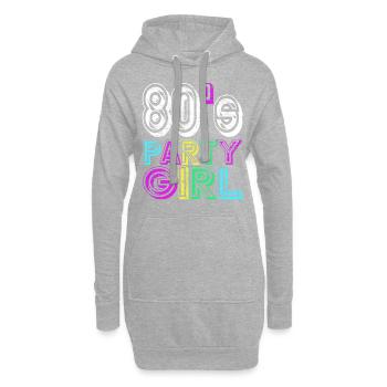 80er Party - Hoodie-Kleid - Grau meliert - Vorne