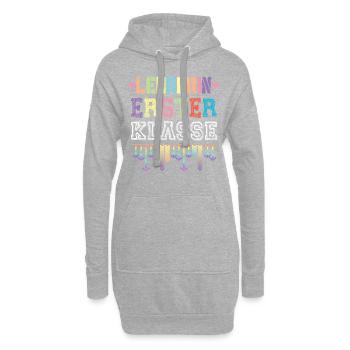 Lehrerin erster Klasse - Für Grundschullehrerinnen - Hoodie-Kleid - Grau meliert - Vorne