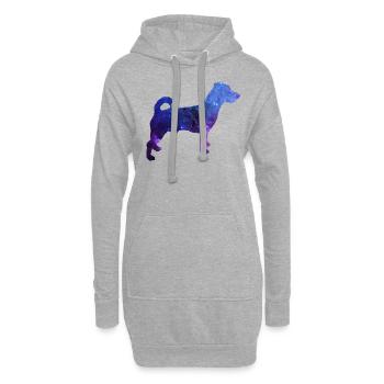 Jack Russel Cadeau pour chien Galaxy - Sweat-shirt à capuche long Femme - gris chiné - Devant