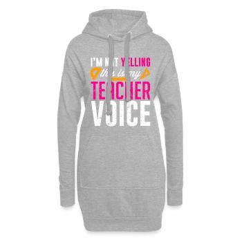 This Is My Teacher Voice - School Classroom Gift - Hoodie-Kleid - Grau meliert - Vorne