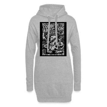 Soucoupe volante Alien Kidnapping Comic Ufo - Sweat-shirt à capuche long Femme - gris chiné - Devant