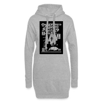 Soucoupe volante Alien Kidnapping Comic Ufo - Sweat-shirt à capuche long Femme - gris chiné - Devant