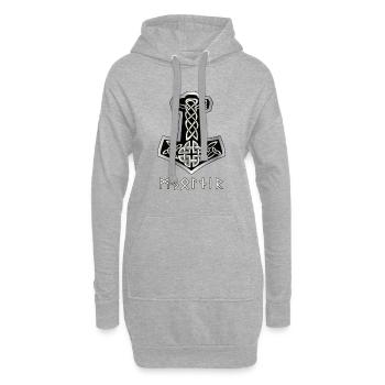 Nordische Rune Wikinger Germanien Germanisch - Hoodie-Kleid - Grau meliert - Vorne