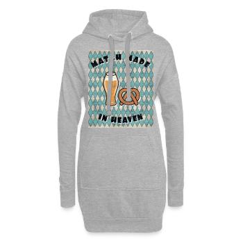 Bretzel cadeau boulangerie cadeau bretzel boulanger - Sweat-shirt à capuche long Femme - gris chiné - Devant