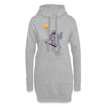 Astronaut, Weltraum, Baseball, Geschenk, Mond - Hoodie-Kleid - Grau meliert - Vorne