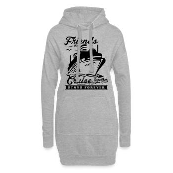 Kreuzfahrt Kreuzfahrer Kreuzfahrtschiff Spruch - Hoodie-Kleid - Grau meliert - Vorne