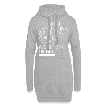 Fuck - Hoodie-Kleid - Grau meliert - Vorne