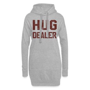 Umarmung Naechstenliebe - Hoodie-Kleid - Grau meliert - Vorne