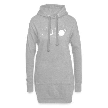 Weltall - Hoodie-Kleid - Grau meliert - Vorne