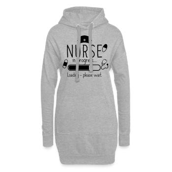 Krankenschwester Schule Ausbildung - Hoodie-Kleid - Grau meliert - Vorne