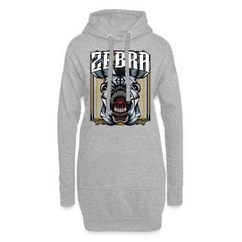 Zebra Modern - Hoodie-Kleid - Grau meliert - Vorne