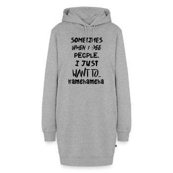 Kamehameha! Meme - Hoodie-Kleid - Grau meliert - Vorne