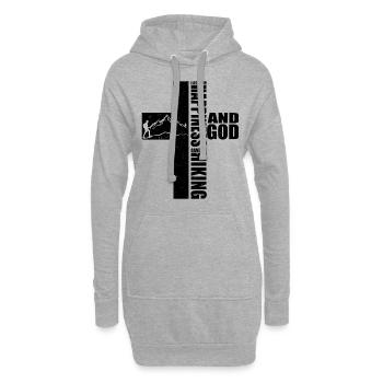 Croix de randonnée | Randonnée Motivation Randonnée Cadeau - Sweat-shirt à capuche long Femme - gris chiné - Devant