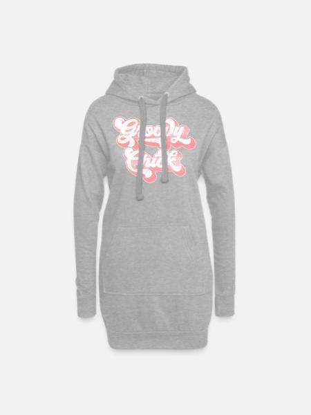 Groovy Chick Shirt 70iger Jahre Party Geburtstag - Hoodie-Kleid - Grau meliert