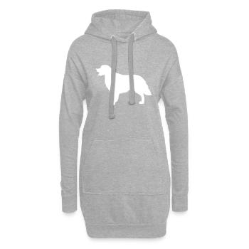 Golden Retriever Silhouette Süßes Geschenk Wuff - Hoodie-Kleid - Grau meliert - Vorne