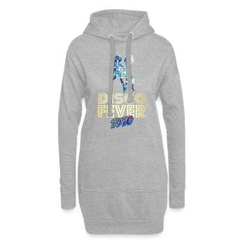 DISCO FEVER Liebhaber des Nachtclubs von 1970 - Hoodie-Kleid - Grau meliert - Vorne