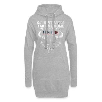 T-Shirt für Country- und Rockmusikliebhaber - Hoodie-Kleid - Grau meliert - Vorne