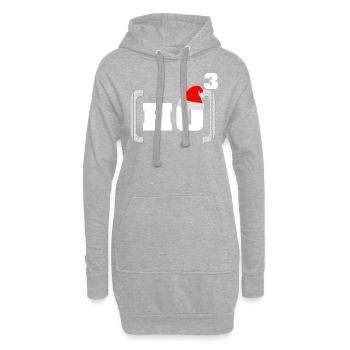 Hohoho Maths Noël - Sweat-shirt à capuche long Femme - gris chiné - Devant