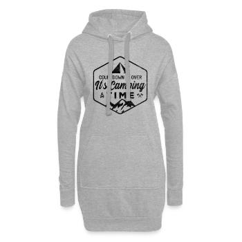 Camping en plein air camping tente camping car - Sweat-shirt à capuche long Femme - gris chiné - Devant