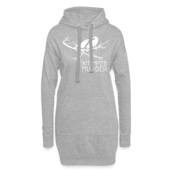 Tentative de meurtre - Oiseau - Sweat-shirt à capuche long Femme - gris chiné - Devant