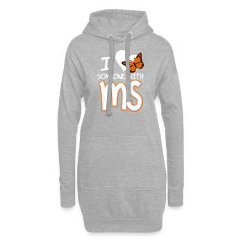 Sensibilisation à la SP J'aime n'importe qui avec un cadeau MS - Sweat-shirt à capuche long Femme - gris chiné - Devant