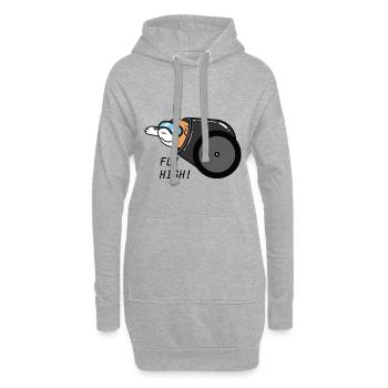 Meerschweinchen Einhorn Haustier Kanone Geschenk - Hoodie-Kleid - Grau meliert - Vorne